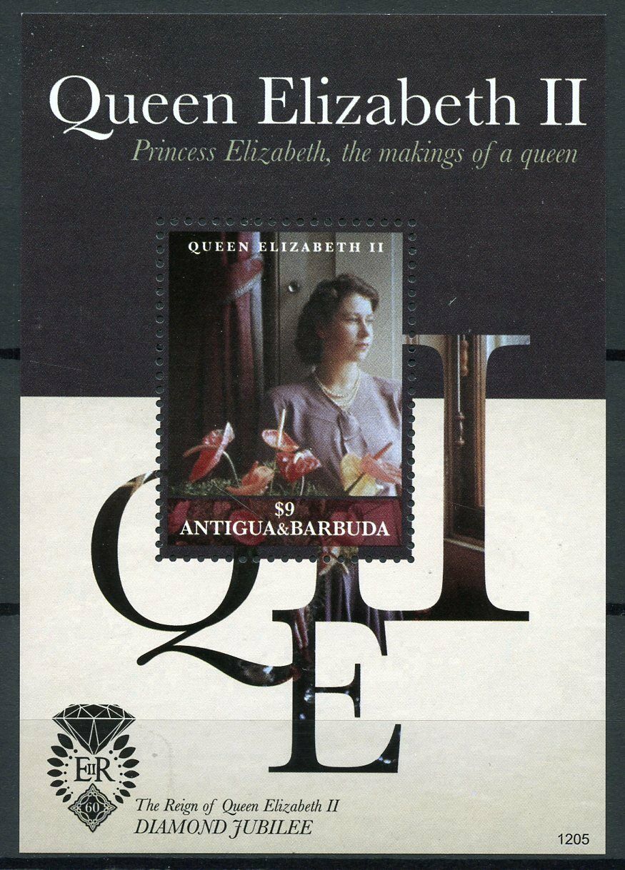 Antigua & Barbuda 2012 MNH Royalty Stamps Queen Elizabeth II Diamond Jubilee 1v S/S