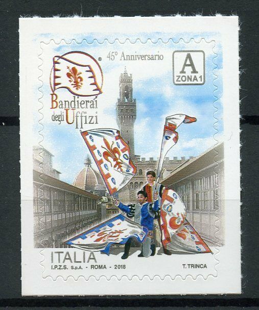 Italy Stamps 2018 MNH Bandierai Degli Uffizi Flag-Wavers Cultures 1v S/A Set