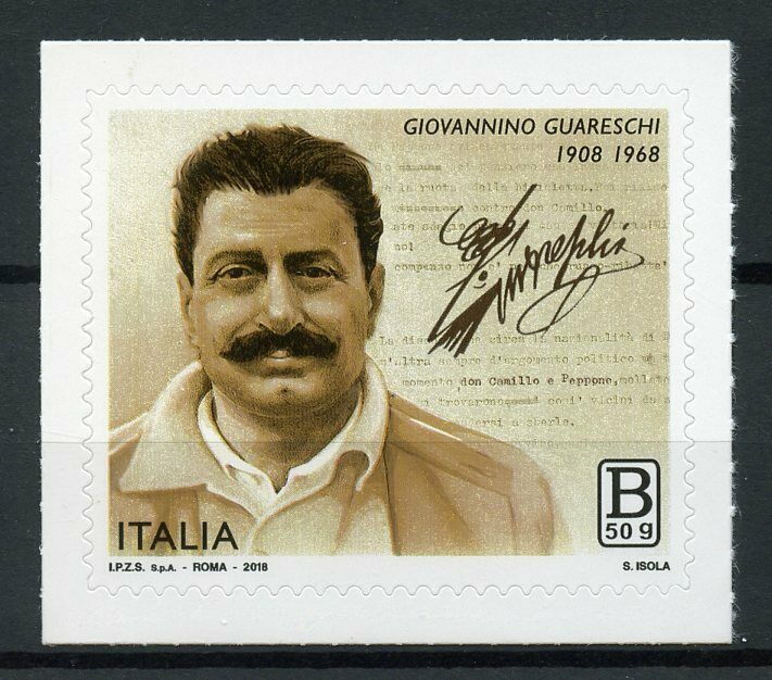 Italy Stamps 2018 MNH Giovannino Guareschi Journalist Cartoonist 1v S/A Set
