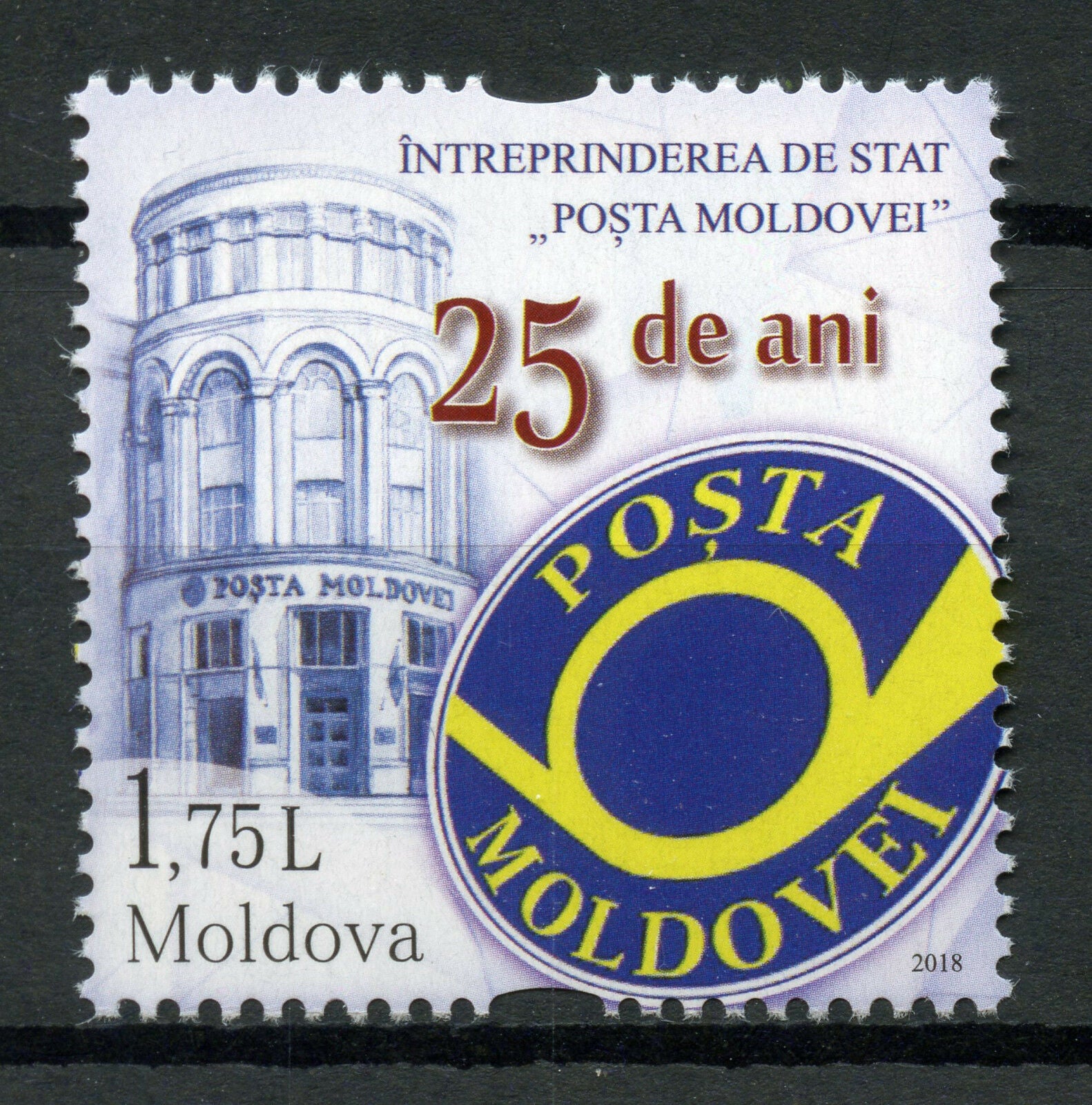 Moldova 2018 MNH Posta Moldovei 25 Years 1v Set Post Postal Services Stamps