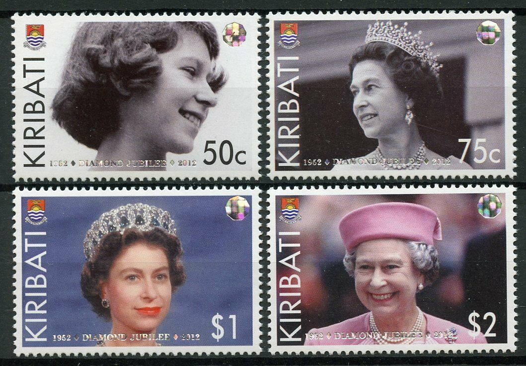 Kiribati 2012 MNH Royalty Stamps Diamond Jubilee Queen Elizabeth II 4v Set