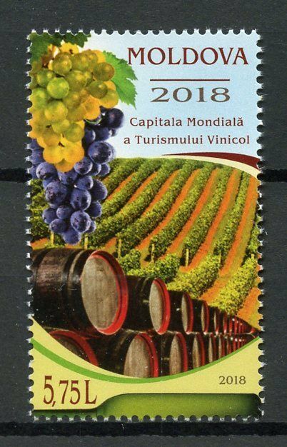 Moldova 2018 MNH World Capital Wine Tourism 1v Set Drink Plants Nature Stamps