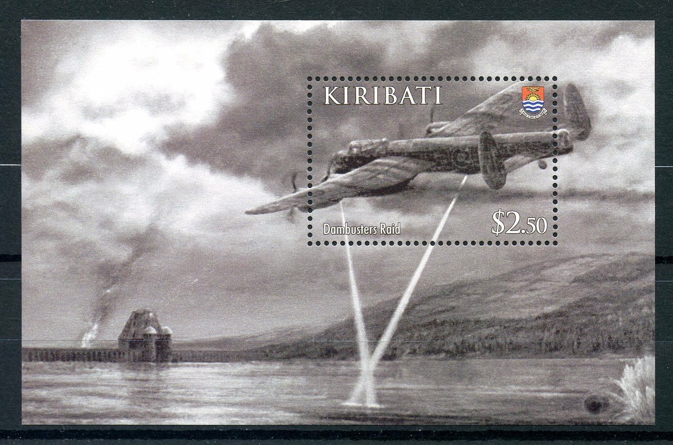 Kiribati 2008 MNH Aviation Stamps RAF Royal Air Force 90th Anniv Dambusters WWII WW2 1v M/S