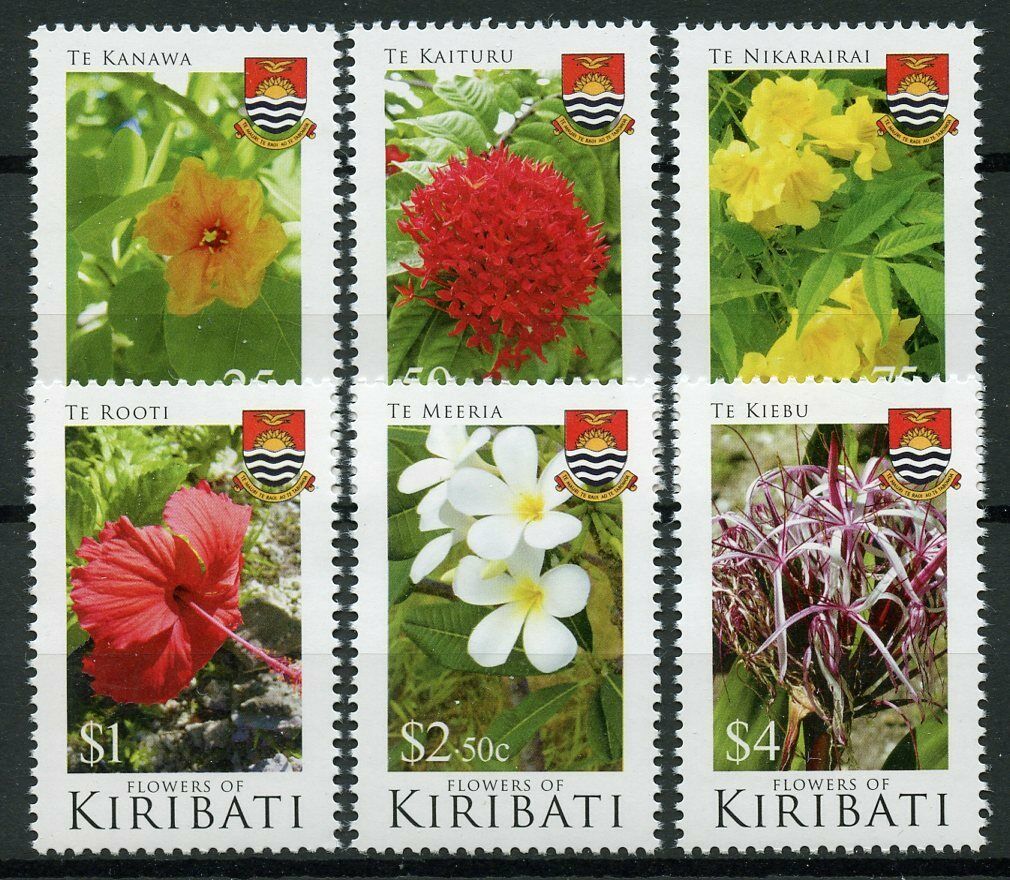 Kiribati 2017 MNH Flowers of Kiribati Stamps Nature Flora Plants 6v Set