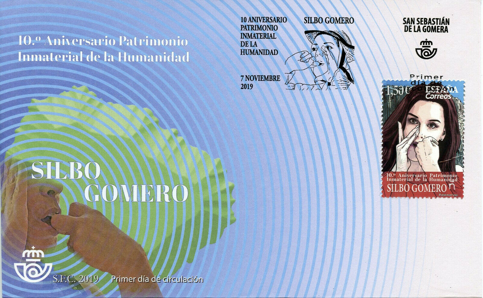 Spain Cultures Stamps 2019 FDC Silbo Gomero Intangible Cultural Heritage 1v Set