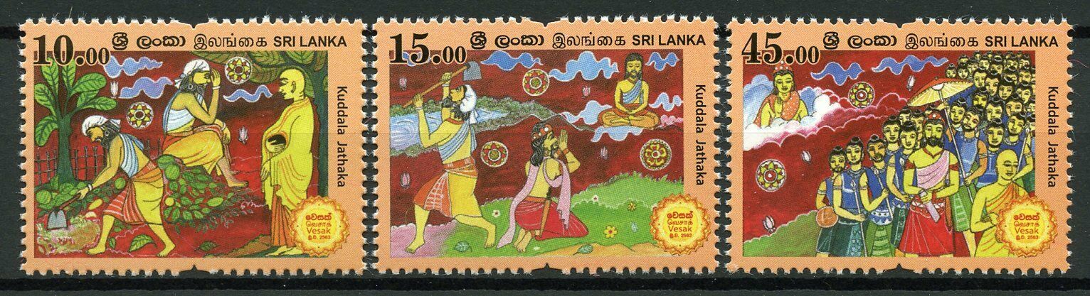 Sri Lanka 2019 MNH Vesak Day Buddha 3v Set Buddhism Cultures Traditions Stamps