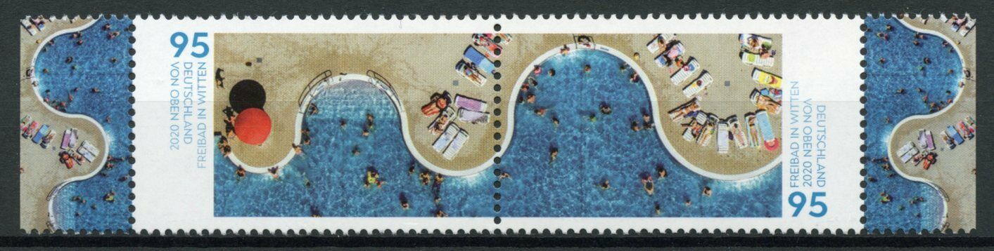 Germany Landscapes Stamps 2020 MNH From Above Freibad in Witten 2v Set in Pair