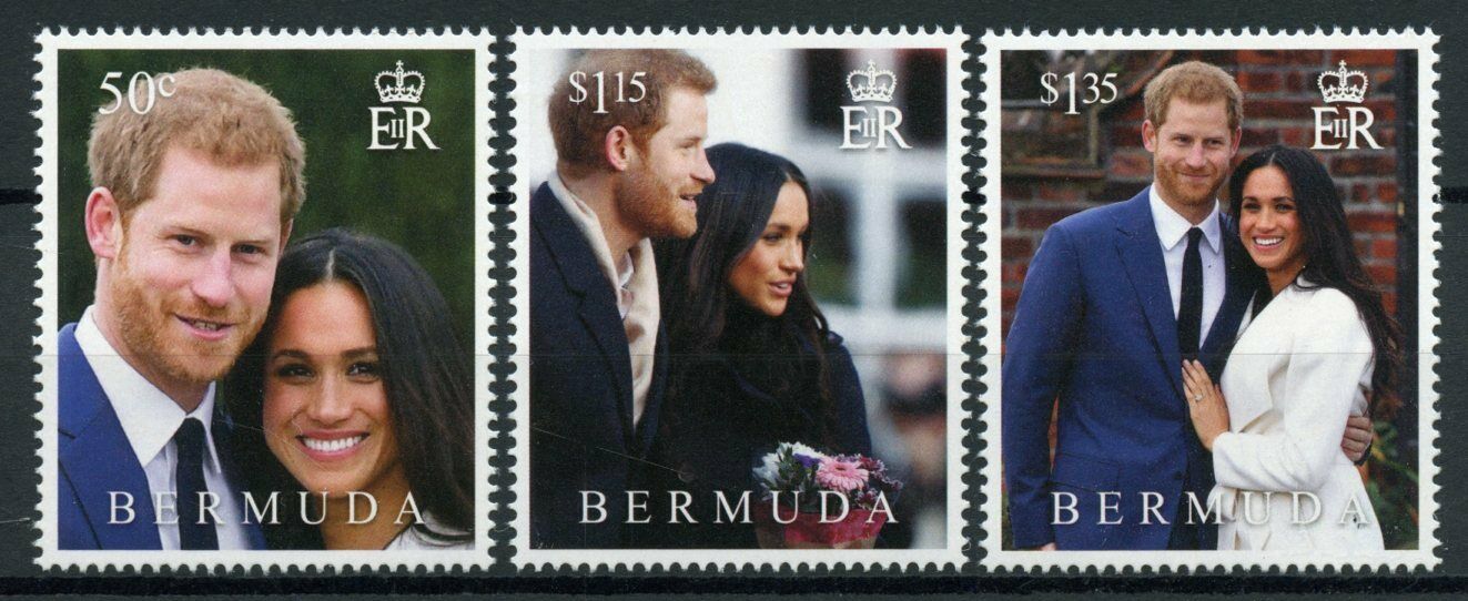 Bermuda 2018 MNH Royalty Stampsd Prince Harry & Meghan Royal Wedding 3v Set