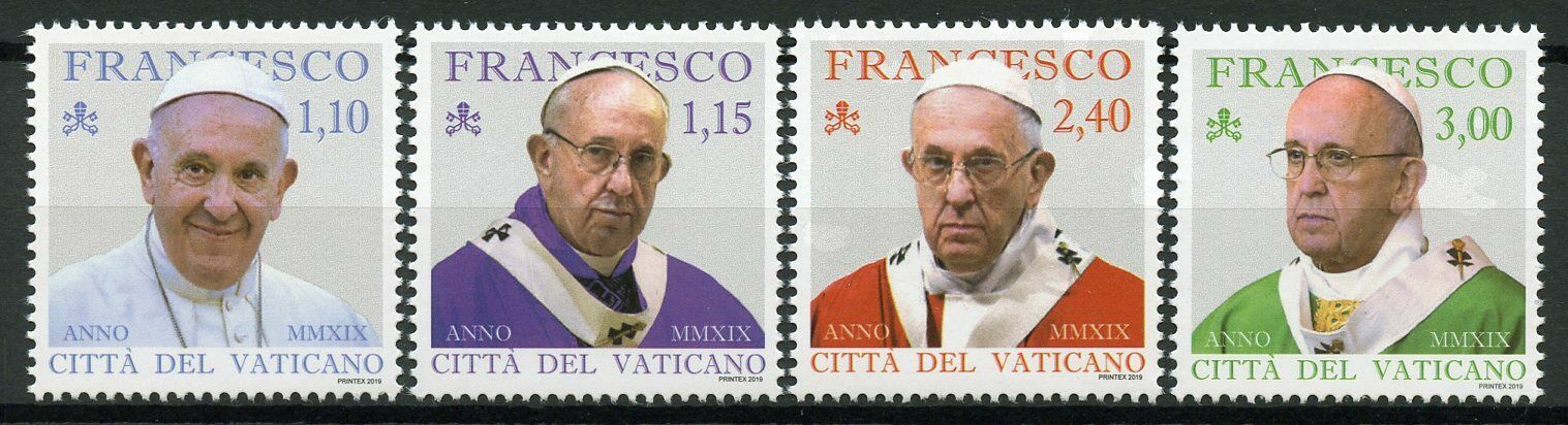Vatican City 2019 MNH Pope Francis 4v Set Famous People Popes Stamps