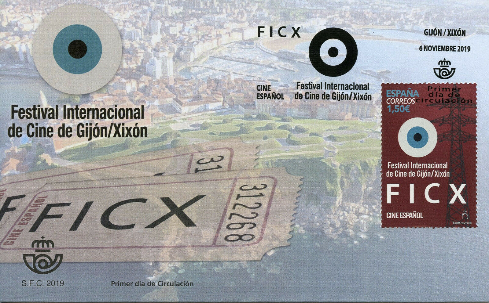 Spain Cinema Stamps 2019 FDC Gijon Xixon International Film Festival 1v Set