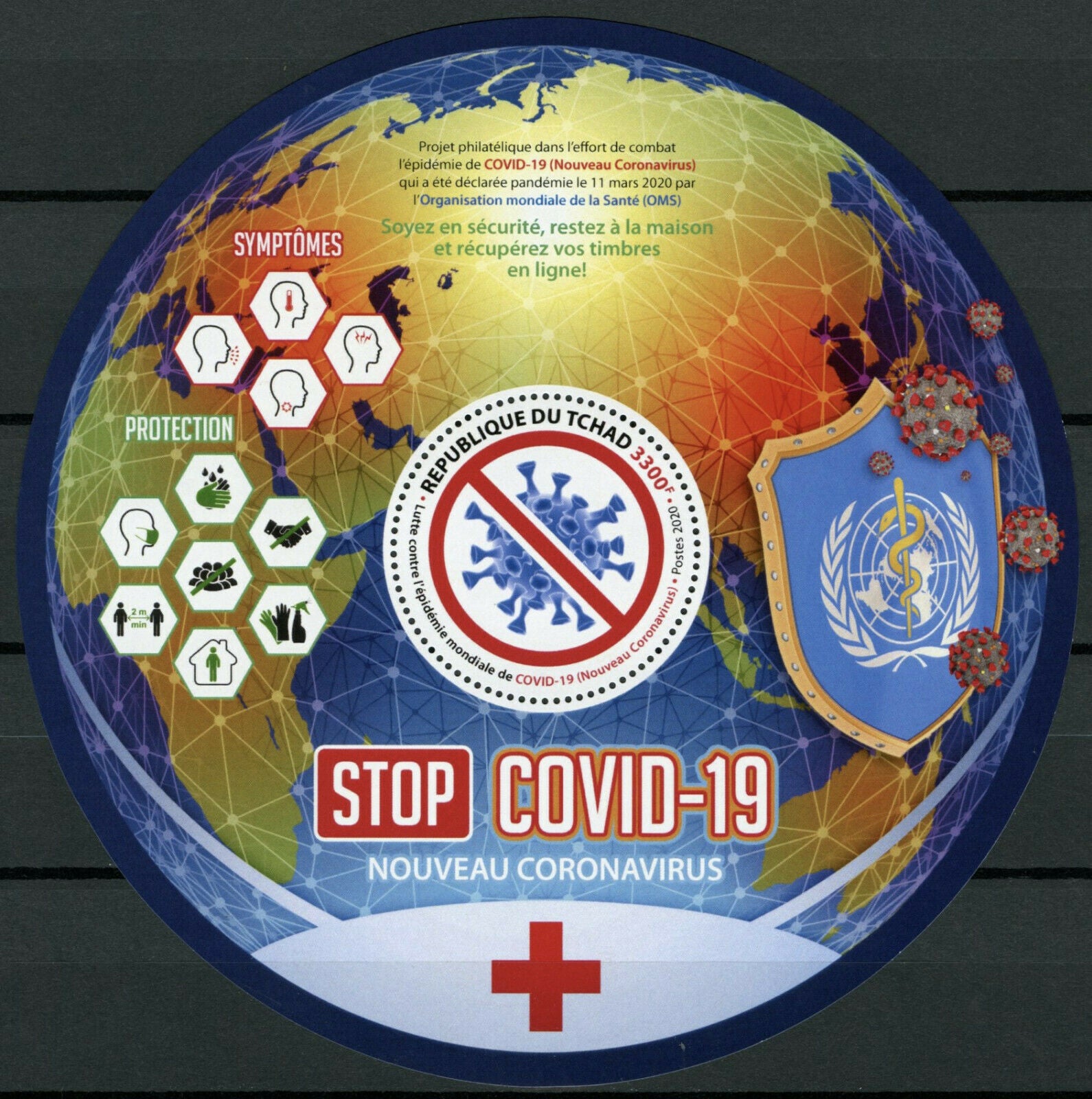 Chad 2020 MNH Medical Stamps Corona Health Covid Covid-19 1v S/S