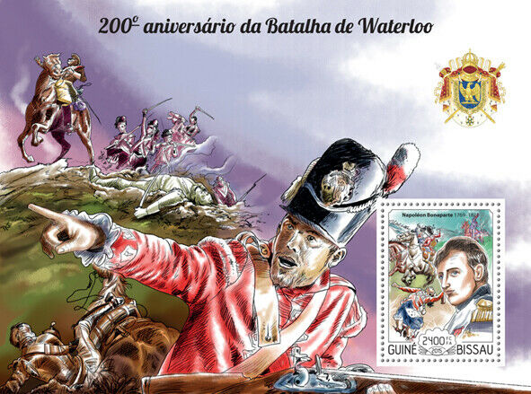 Guinea-Bissau Military Stamps 2015 MNH Battle of Waterloo Napoleon 1v S/S