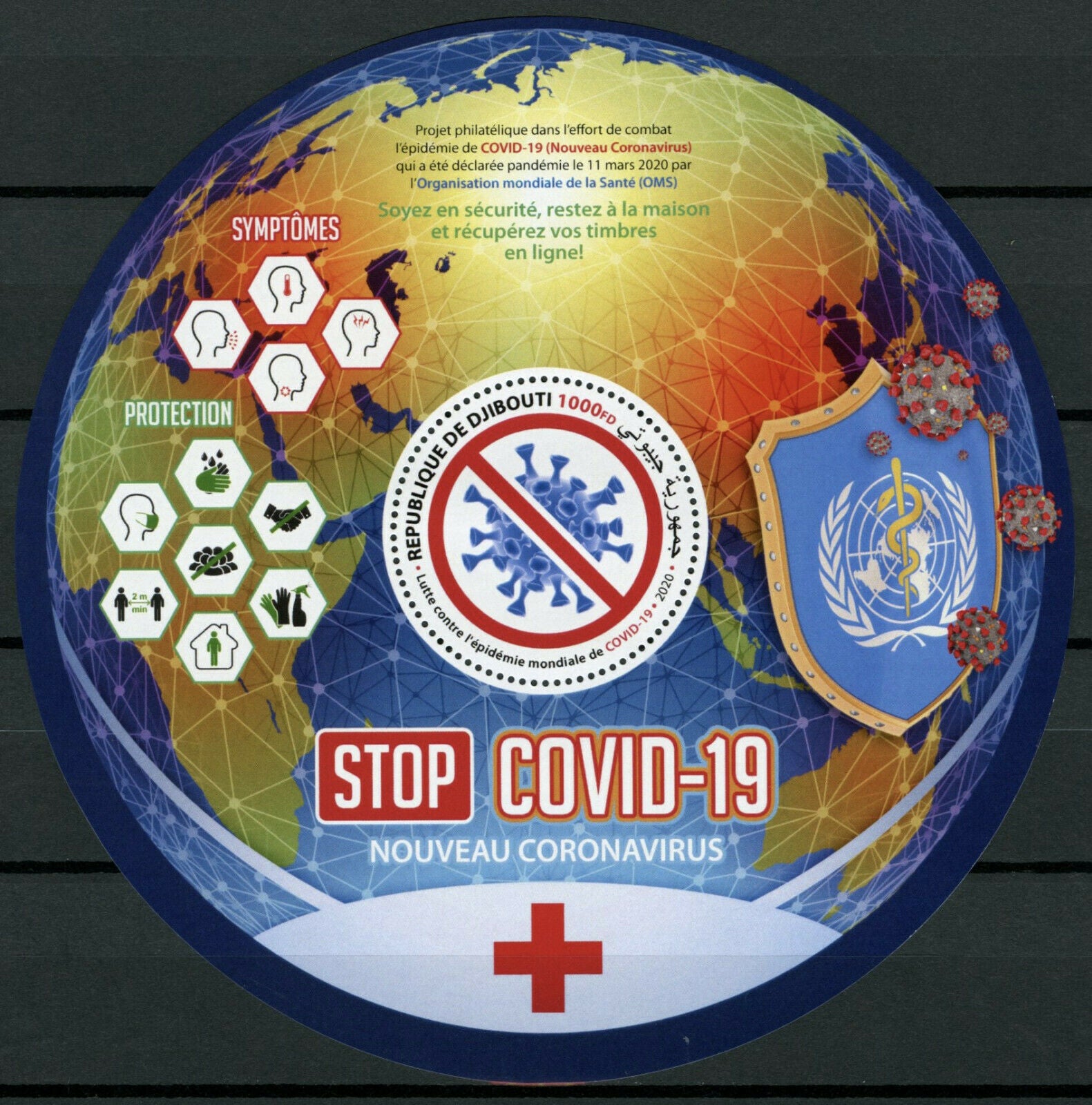 Djibouti 2020 MNH Medical Stamps Corona Covid Covid-19 Health Science 1v S/S