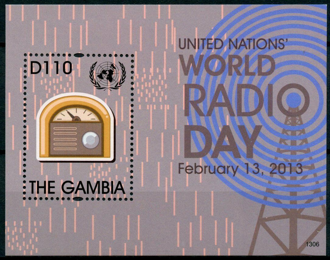 Gambia Technology Stamps 2013 MNH UN United Nations World Radio Day 1v S/S