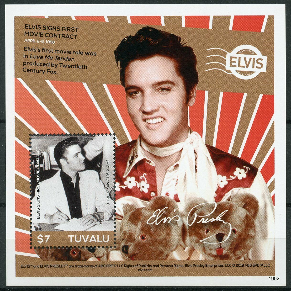 Tuvalu 2019 MNH Elvis Presley His Life in Stamps Music Celebrities 1v S/S I