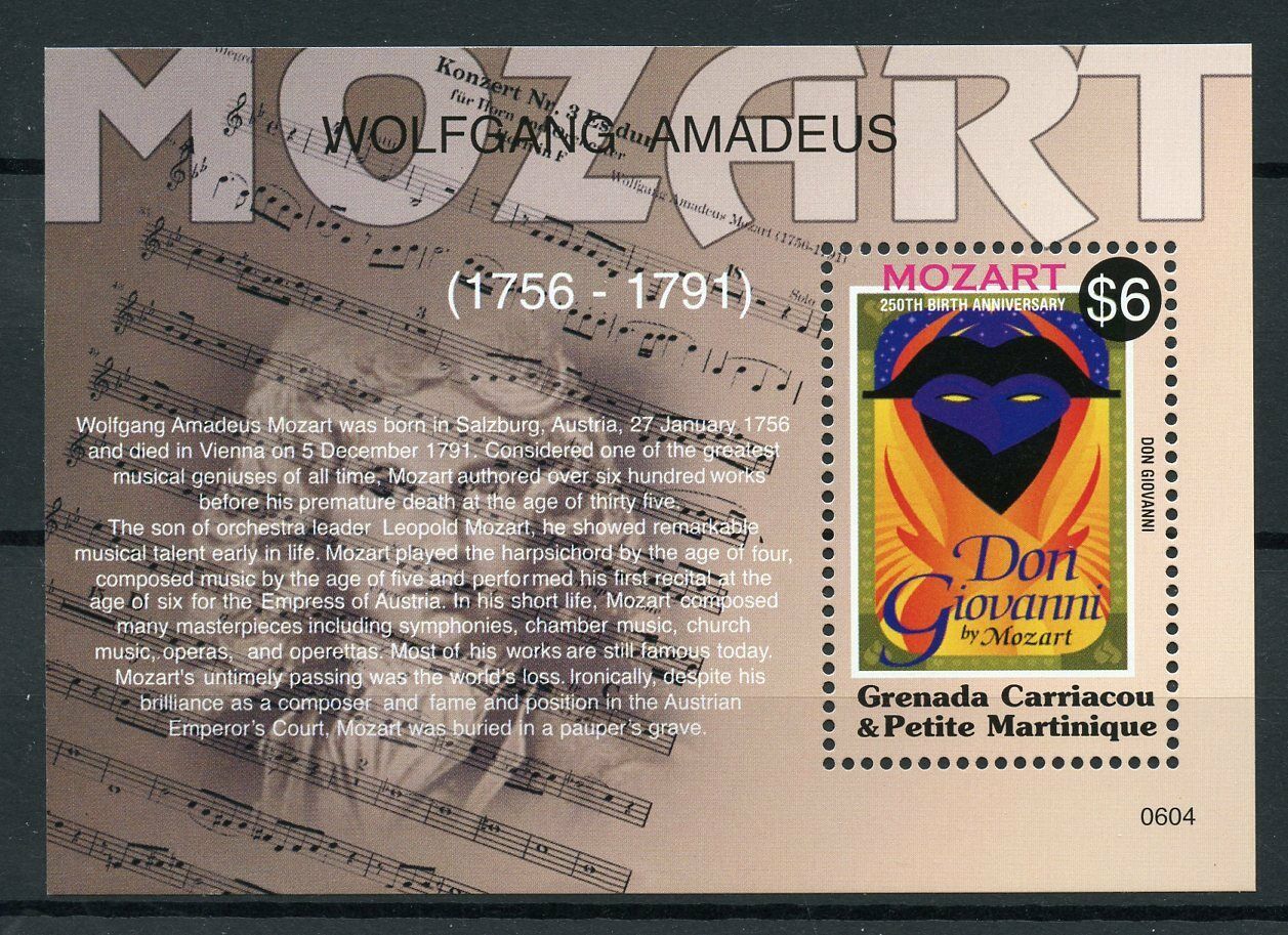 Grenadines Grenada 2006 MNH Music Stamps Wolfgang Amadeus Mozart Don Giovanni 1v S/S