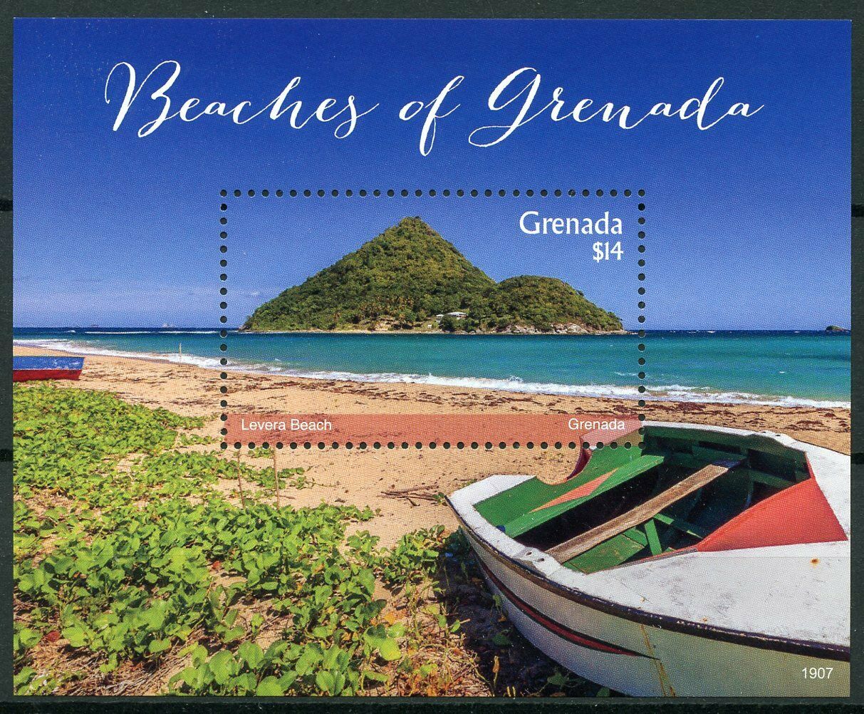 Grenada Landscapes Stamps 2019 MNH Beaches Levara Beach Tourism Boats 1v S/S