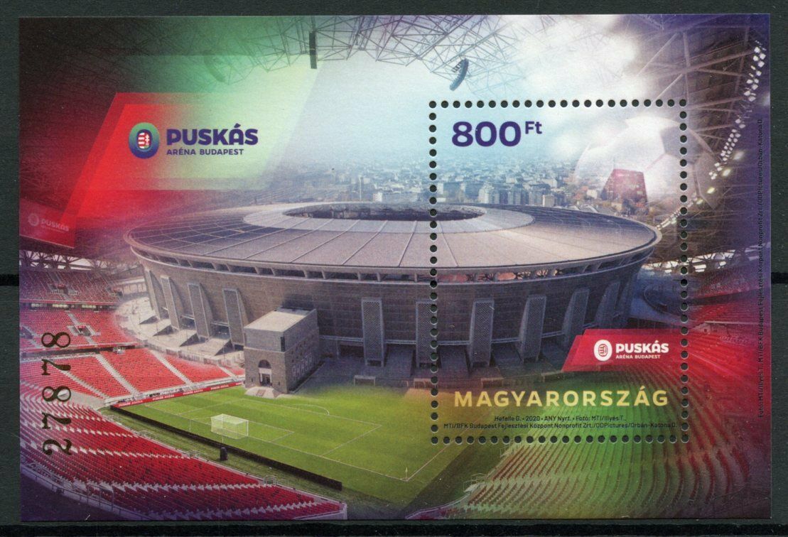 Hungary Football Stamps 2020 MNH Puskas Arena Budapest Sports 1v M/S