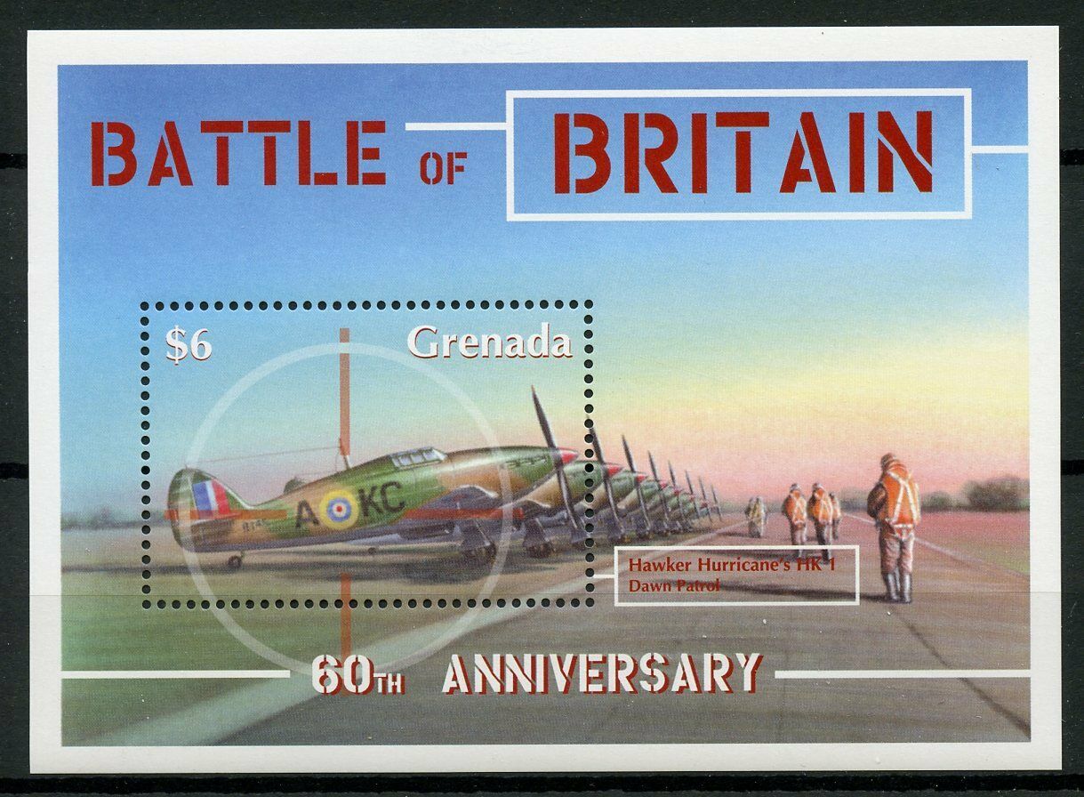Grenada 2000 MNH Military Stamps WWII WW2 Battle of Britain Hawker Hurricane 1v S/S I