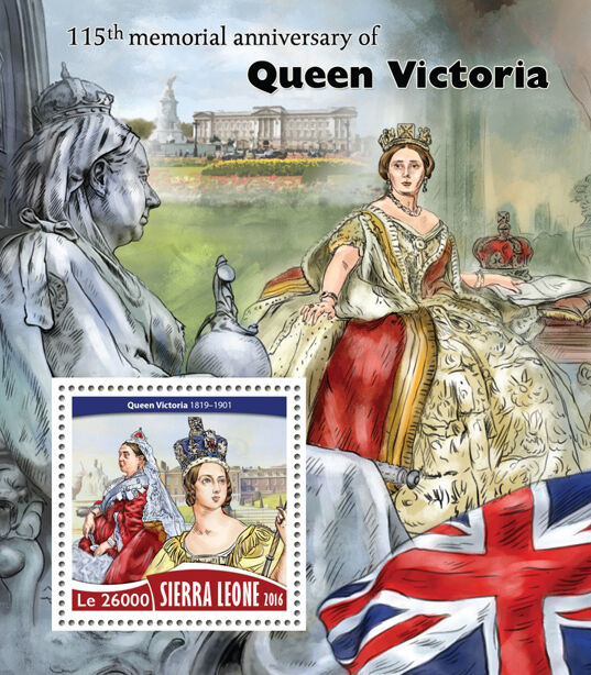 Sierra Leone Royalty Stamps 2016 MNH Queen Victoria 115th Memorial Anniv 1v S/S