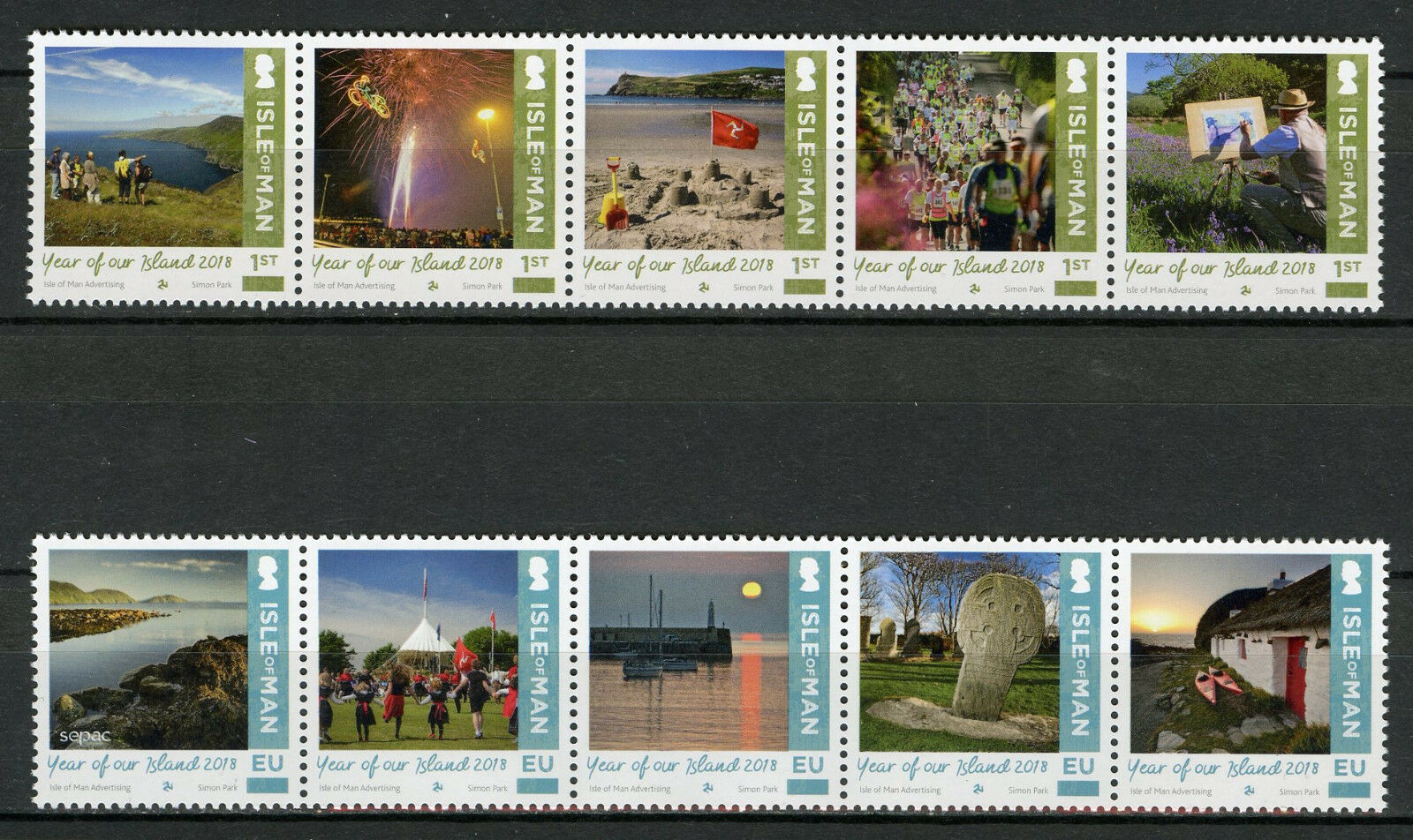 Isle of Man IOM 2018 MNH Year of Our Island 10v Set Tourism Landscapes Stamps