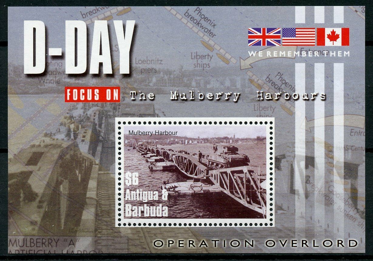 Antigua & Barbuda 2004 MNH Military Stamps WWII WW2 D-Day Operation Overlord 1v S/S II