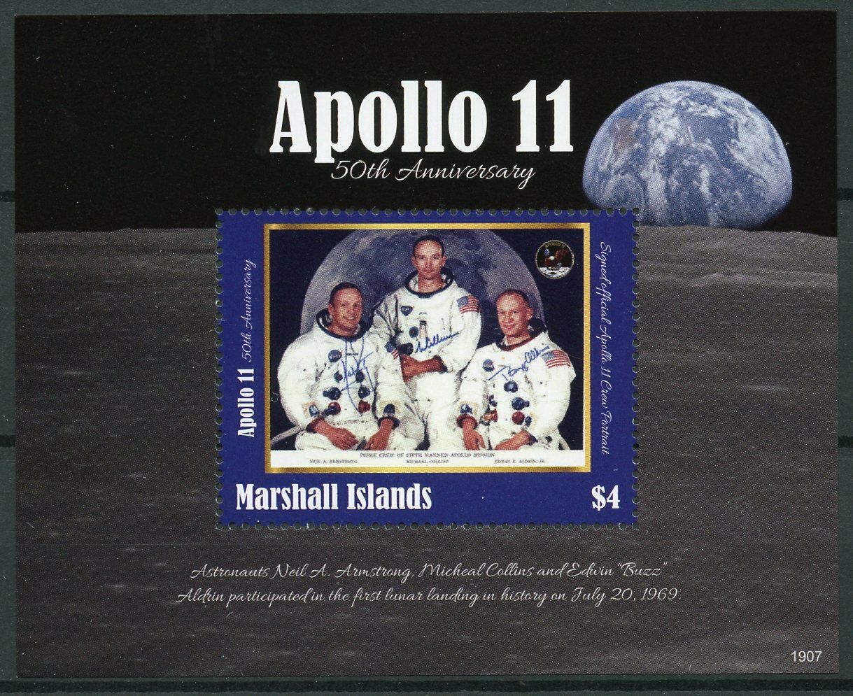 Marshall Islands 2019 MNH Space Stamps Apollo 11 Moon Landing Armstrong 1v S/S