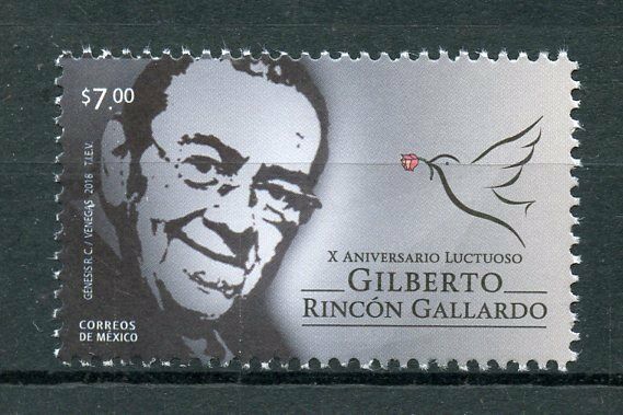 Mexico 2018 MNH Gilberto Rincon Gallardo 1v Set Politicians Famous People Stamps
