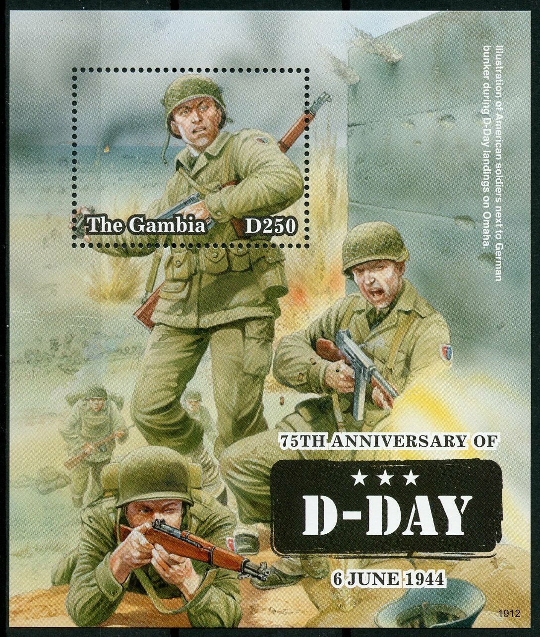 Gambia 2019 MNH Military & War Stamps WWII WW2 D-Day 75th Anniv 1v S/S