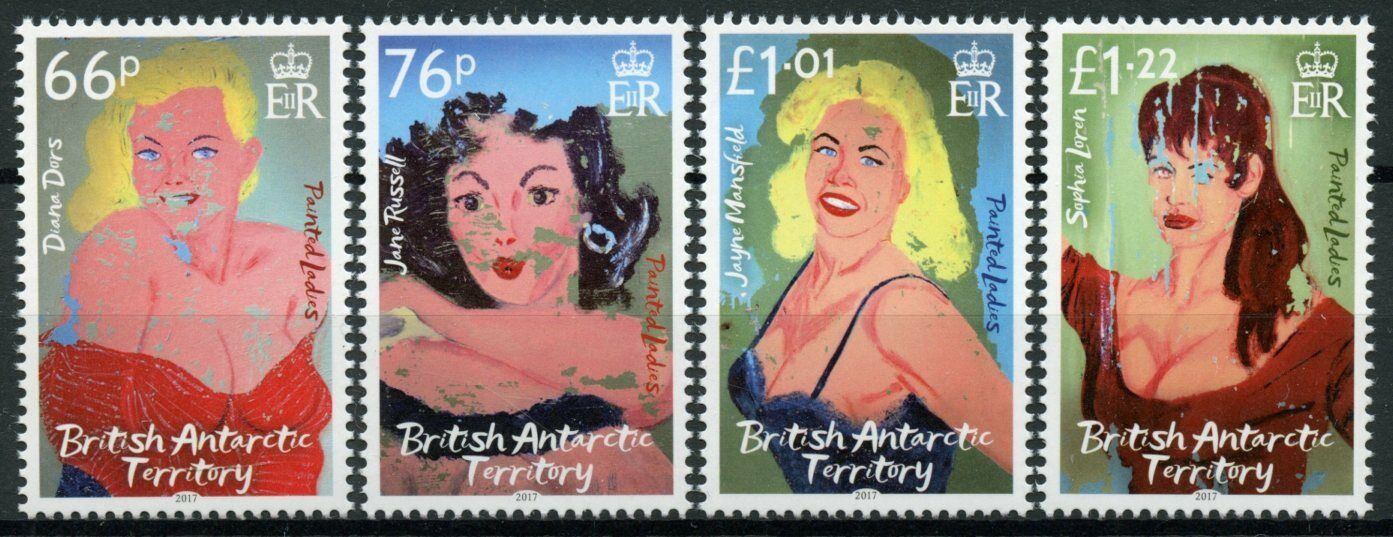 BAT 2017 MNH Art Stamps Painted Ladies Sophia Loren Paintings Celebrities 4v Set