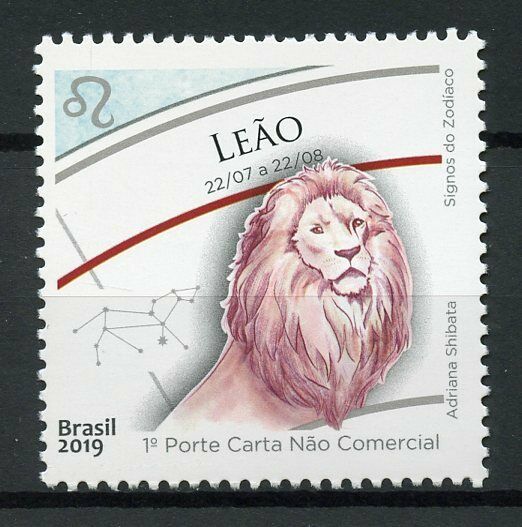 Brazil 2019 MNH Zodiac Signs Leo 1v Set Lions Astrology Astrological Stamps