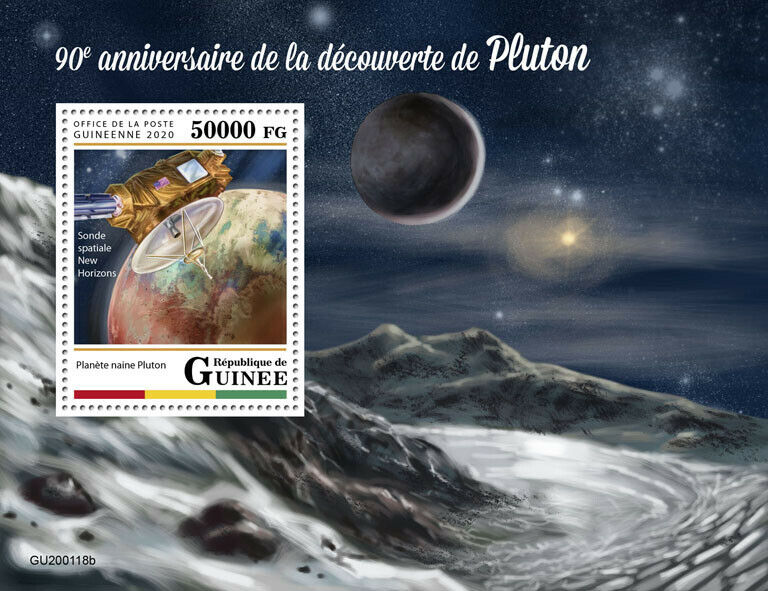 Guinea Space Stamps 2020 MNH Discovery of Pluto New Horizons 1v S/S