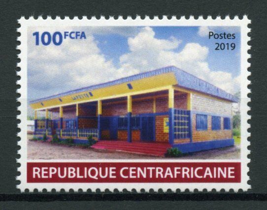 Central African Architecture Stamps 2020 MNH Post Office Postal Service 1v Set