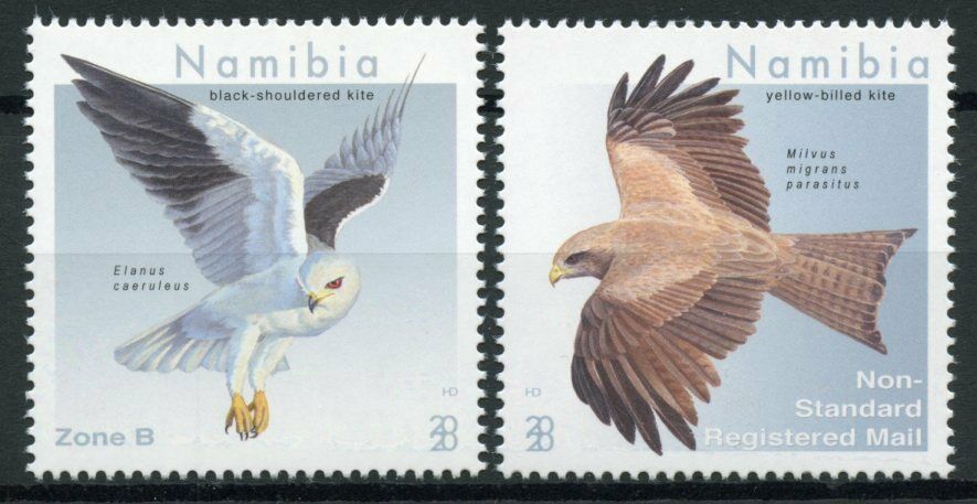 Namibia 2020 MNH Birds on Stamps Kites Yellow-Billed Kite Birds of Prey 2v Set