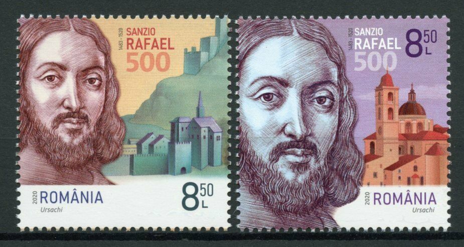 Romania Art Stamps 2020 MNH Raphael Rafaello Sanzio Renaissance Painter 2v Set