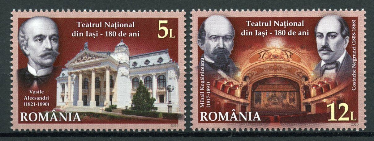 Romania Architecture Stamps 2020 MNH Vasile Alecsandri Ntl Theatre Iasi 2v Set