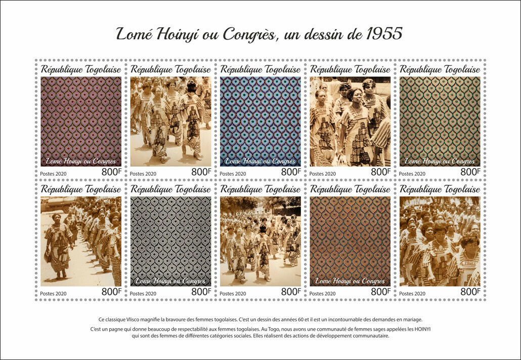 Togo Cultures & Traditions Stamps 2020 MNH Lome Hoinyi Ornaments Design 10v M/S