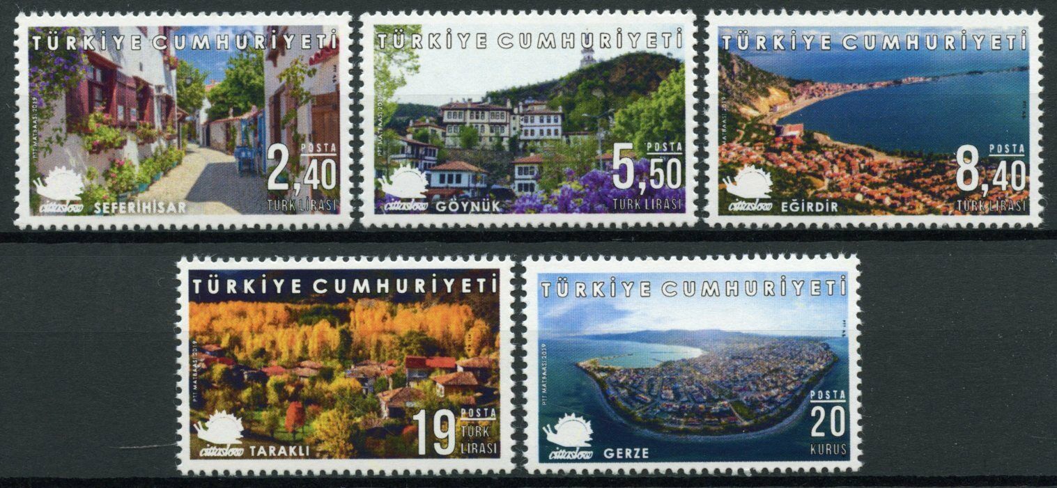 Turkey Landscapes Stamps 2019 MNH Slow City Movement Pt 1 Architecture 5v Set