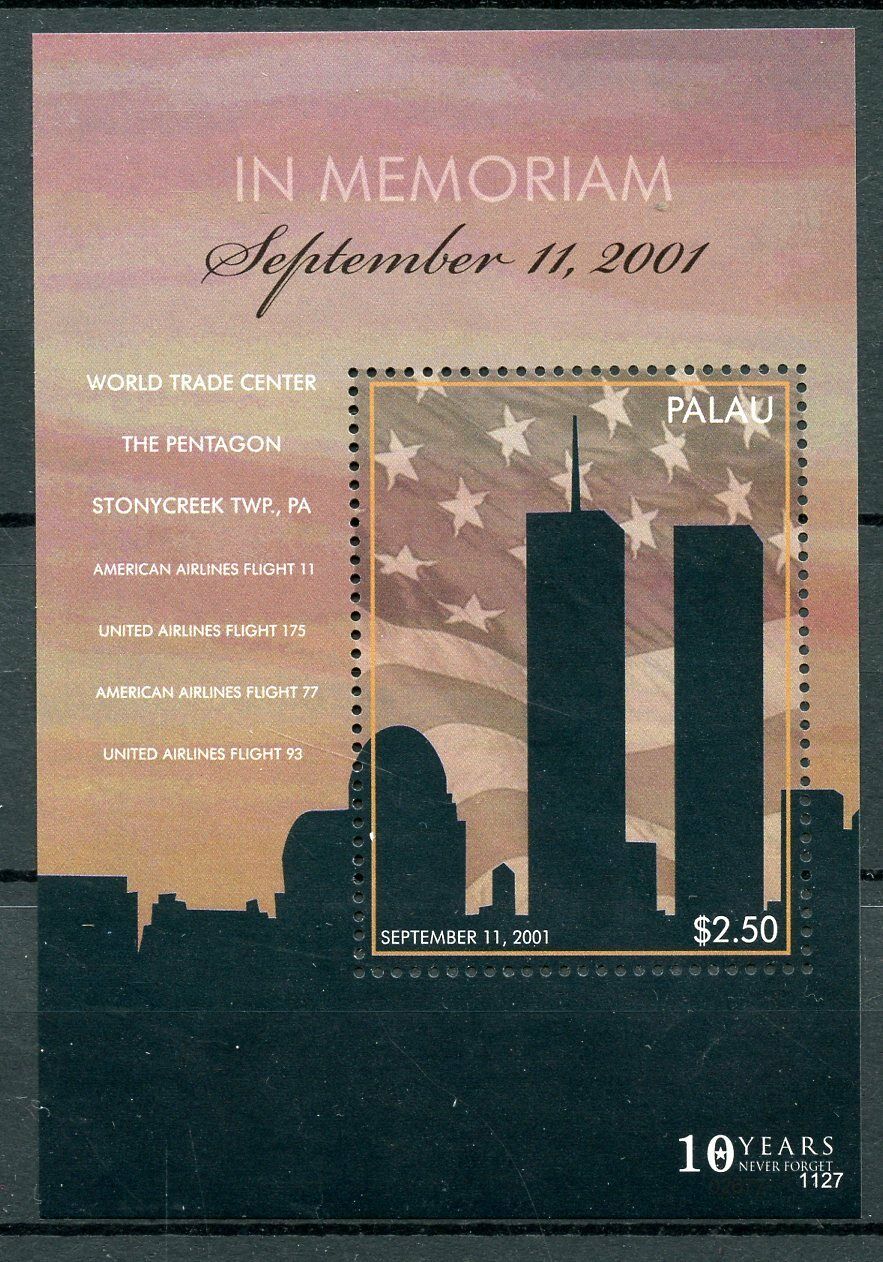 Palau 2011 MNH Architecture Stamps September 11th World Trade Center WTC Pentagon 1v S/S