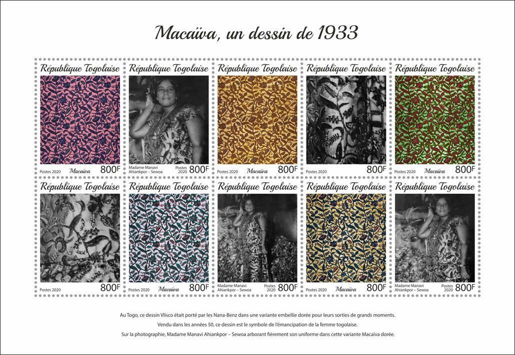 Togo Cultures & Traditions Stamps 2020 MNH Macaiva Ornaments Design 10v M/S