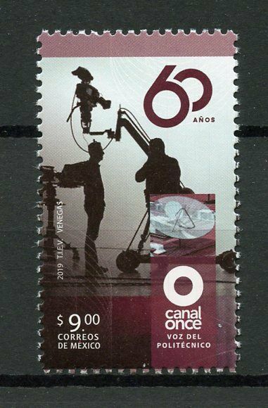 Mexico 2019 MNH Canal Once TV Station 1v Set Media Commucation Stamps
