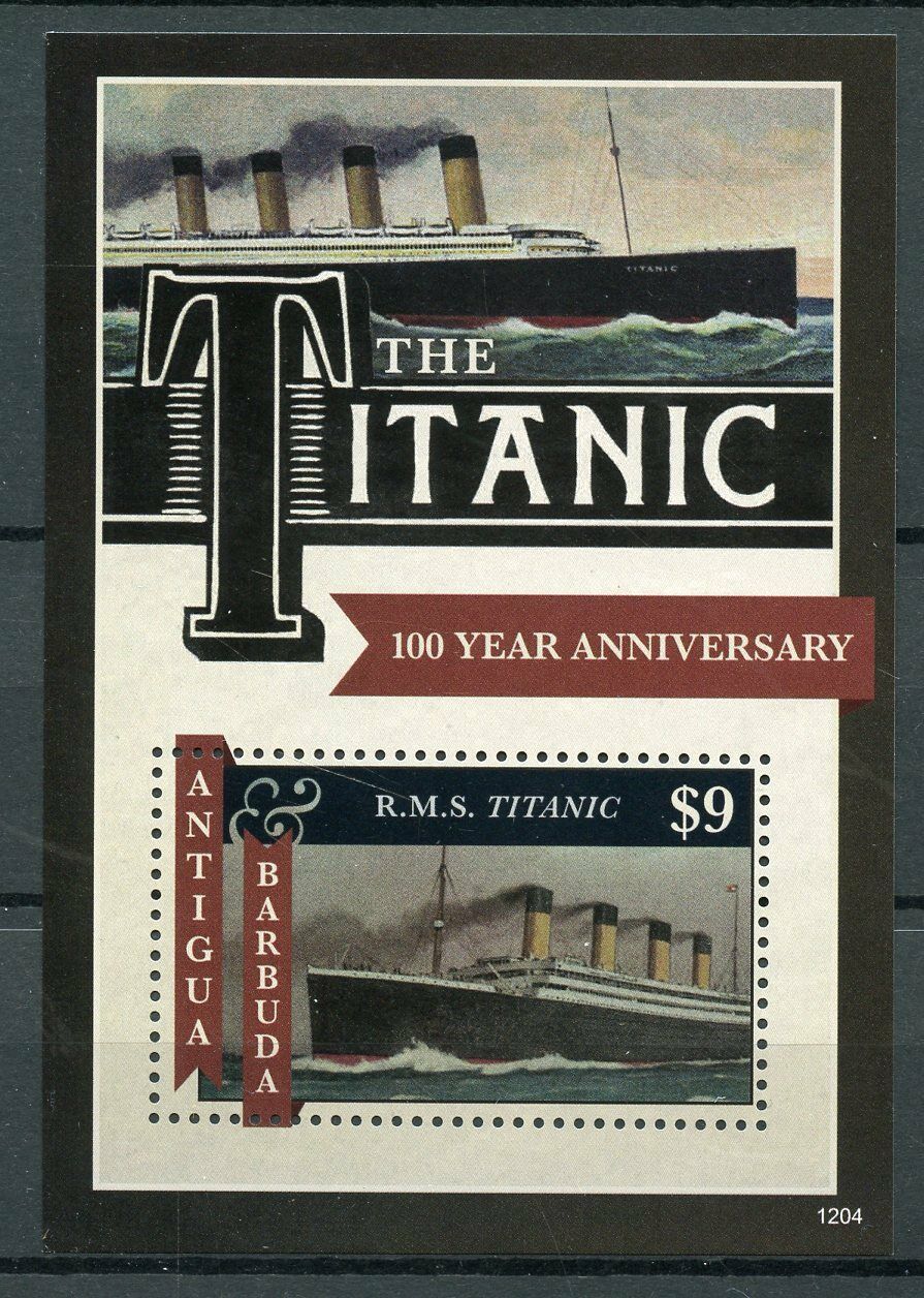 Antigua & Barbuda 2012 MNH Titanic 100th Ann 1v S/S Ships Boats Nautical Stamps