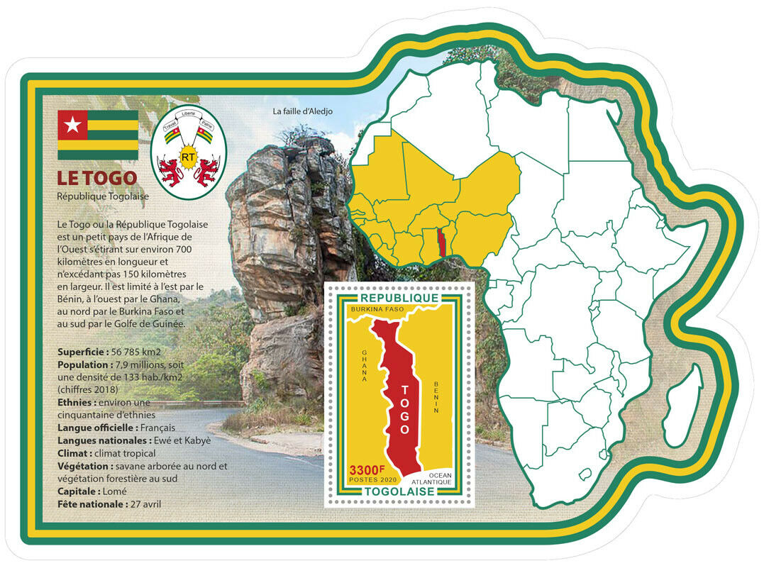 Togo Cultures & Traditions Stamps 2020 MNH Regions Aledjo Falls Landscapes 1v SS
