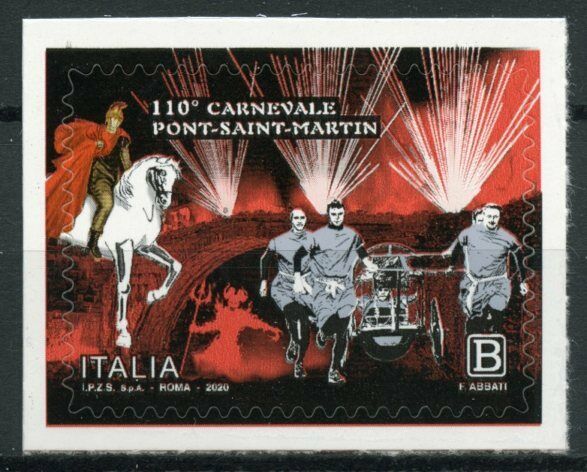 Italy Cultures Stamps 2020 MNH Pont-Saint-Martin Carnival Festivals 1v S/A Set