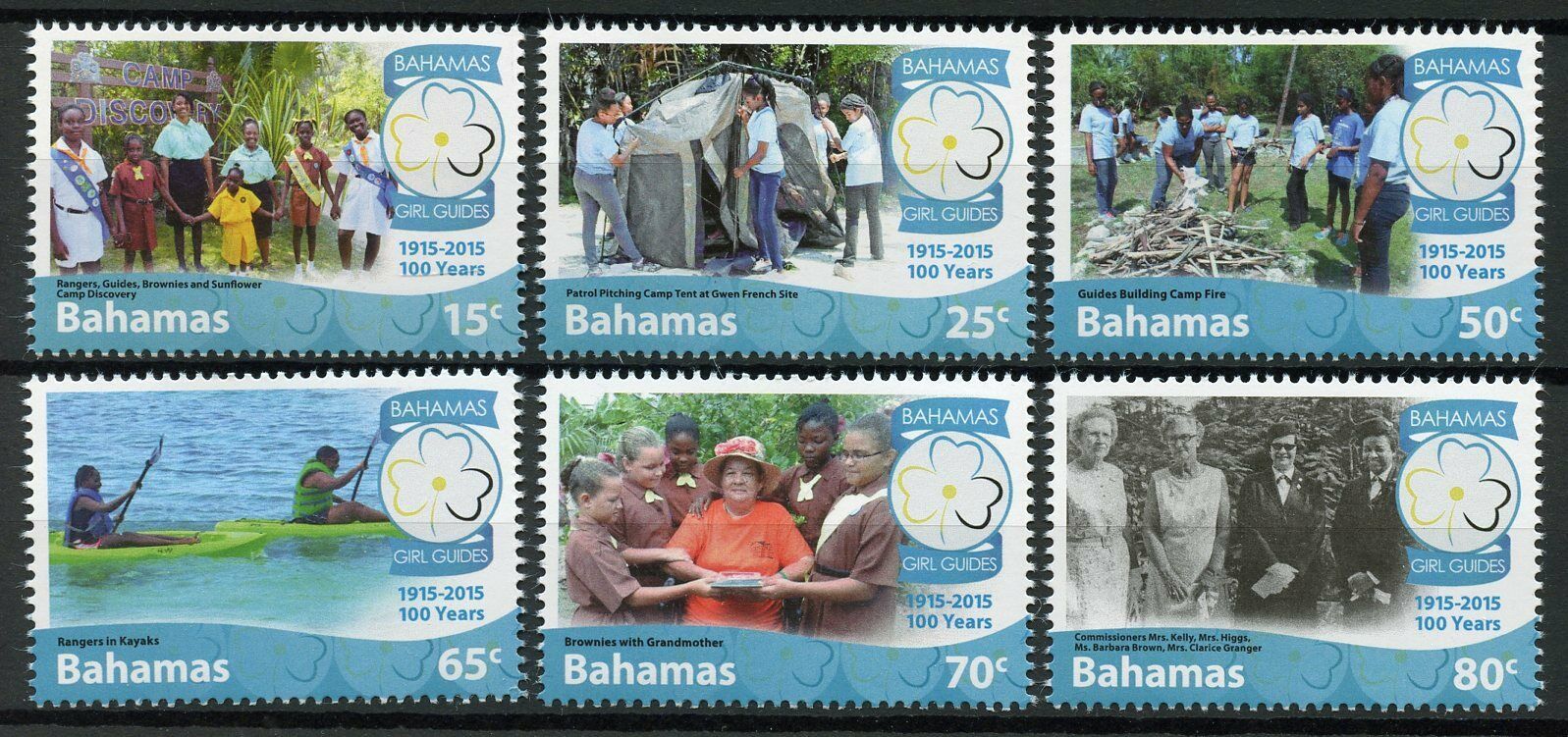 Bahamas 2015 MNH Scouting Stamps Girl Guides 100 Years 1915-2015 Scouts 6v Set