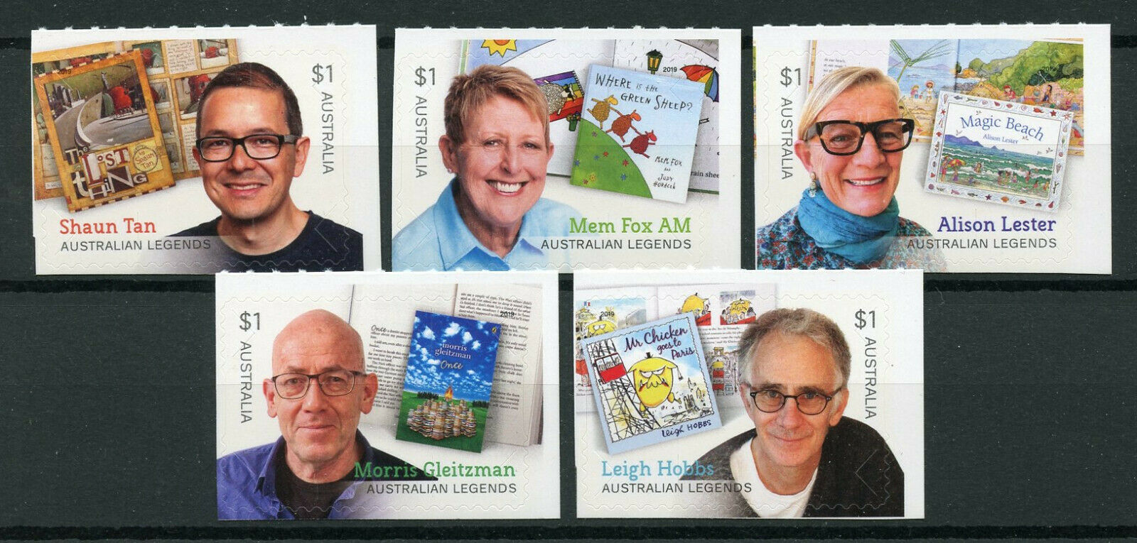 Australia 2019 MNH Legends of Children's Literature Authors 5v S/A Set Stamps