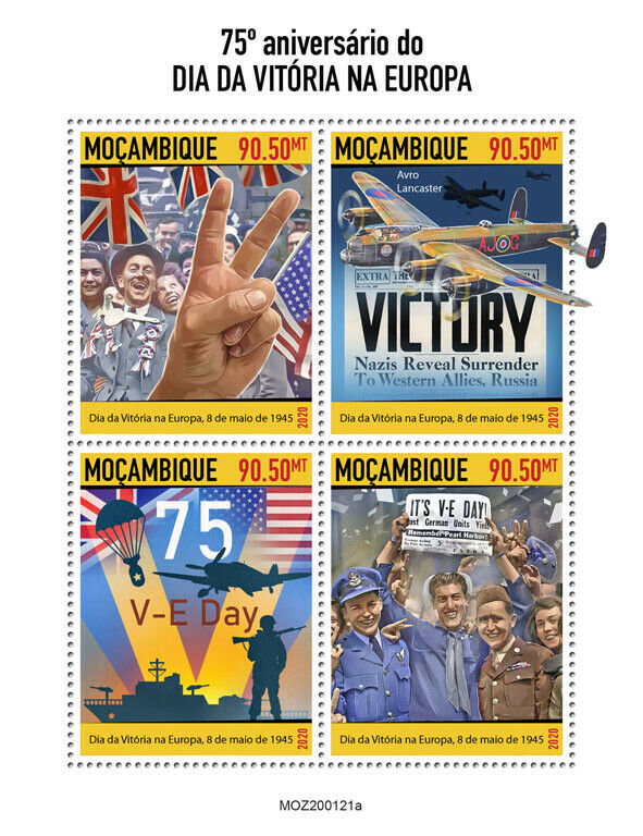 Mozambique Military & War Stamps 2020 MNH WWII WW2 VE Day Victory Europe 4v M/S