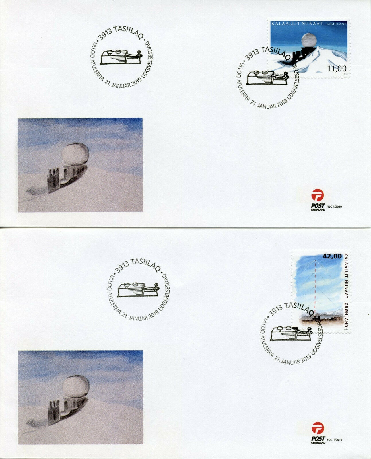 Greenland Architecture Stamps 2019 FDC Abandoned Stations Pt III 2v Set