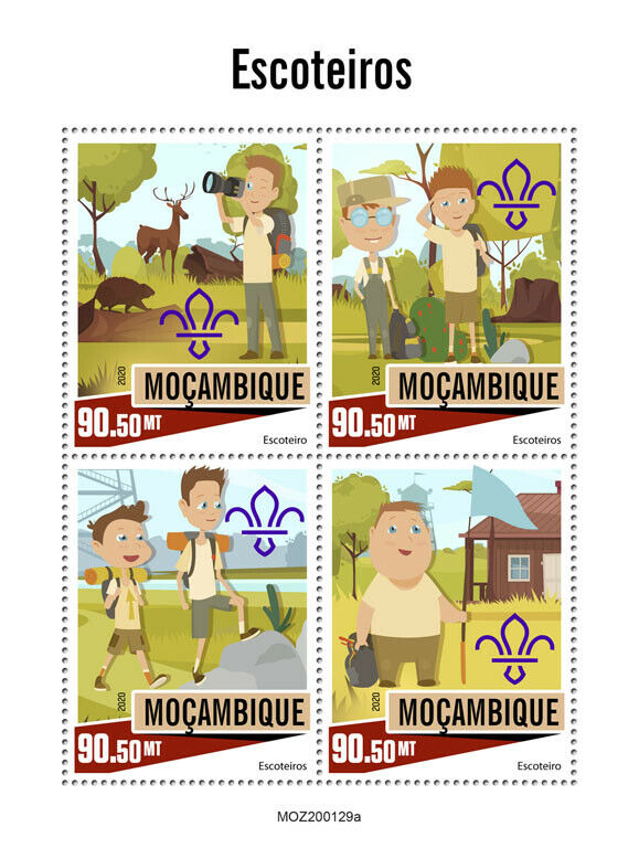 Mozambique 2020 MNH Scouting Stamps Boy Scouts 4v M/S
