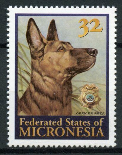 Micronesia Dogs Stamps 1996 MNH Reza Police Drug Enforcement Dog Animals 1v Set